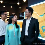 Home 19 시장 기회 평가 모델의 전문가 팁 - **Prompt:** A diverse group of four Malaysian entrepreneurs, two men and two women of varying ethnic...
